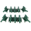 10pcs Realistically Plastic Army Base Set Sand Scene Mdel Kits Toy Soldier Army Men Accessories- Artillery