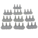 10pcs Realistically Plastic Rockery WWII Army Base Set Sand Scene Mdel Kits Toy Soldier Army Men Accessories-