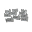 10pcs Realistically Plastic Rockery WWII Army Base Set Sand Scene Mdel Kits Toy Soldier Army Men Accessories-