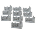 10pcs Realistically Plastic Rockery WWII Army Base Set Sand Scene Mdel Kits Toy Soldier Army Men Accessories-