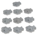 10pcs Realistically Plastic Rockery WWII Army Base Set Sand Scene Mdel Kits Toy Soldier Army Men Accessories-