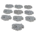 10pcs Realistically Plastic Rockery WWII Army Base Set Sand Scene Mdel Kits Toy Soldier Army Men Accessories-