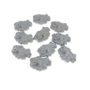 10pcs Realistically Plastic Rockery WWII Army Base Set Sand Scene Mdel Kits Toy Soldier Army Men Accessories-