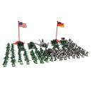 289 Pieces Plastic WWII Soldier 2cm Army Figures Playset For Army Men Sand Scene Model Collection Toy