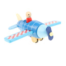 DIY Wooden Toy Assembled Magnetic Vintage Plane Model for Kids Toddlers Educational Toy Gift