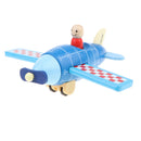 DIY Wooden Toy Assembled Magnetic Vintage Plane Model for Kids Toddlers Educational Toy Gift