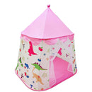 Pink Dinosaur Themed Tent Children Playhouse For Kids Indoor Outdoor Play
