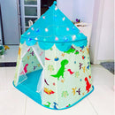 Blue Dinosaur Themed Tent Children Playhouse For Kids Indoor Outdoor Play