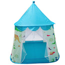 Blue Dinosaur Themed Tent Children Playhouse For Kids Indoor Outdoor Play