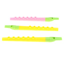 Pack Of 3 Kids Plastic 6 Hole Flute Toy, Descant Recorder, Musical Instrument Educational Toy