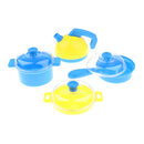 33Pcs Kids Kitchen Pretend Play Toy Set, Playhouse Educational Toy Gift - Blue and Yellow Color