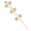 Wooden Stick Jingle Bell Hand Rattles with 13 Bells Baby/Toddler Early Learning Sounding Shake Toy