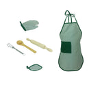 Fun Kitchen Cooking Baking Food Cake Kits, Pretend Role Play Development Toy Chef Apron Glove Set, Wooden Spoon Rolling Pin Whisk Kits