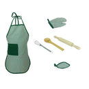 Fun Kitchen Cooking Baking Food Cake Kits, Pretend Role Play Development Toy Chef Apron Glove Set, Wooden Spoon Rolling Pin Whisk Kits
