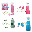 Fun Kitchen Cooking Baking Food Cake Kits, Pretend Role Play Development Toy Chef Apron Glove Set, Wooden Spoon Rolling Pin Whisk Kits