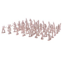 100 Pieces 2cm Realistically Battlefield Plastic Toy Soldier Figures Army Men Accessories - Apricot