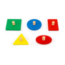 Square Board Wooden Montessori Geometry Blocks Shapes Sorting Peg Puzzle Jigsaw Baby Early Learning Toy Gift