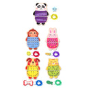 Cartoon Wooden Animal Threading Lacing Changing Clothes Puzzles Set Kids/Baby Educational Toy Birthday Gift