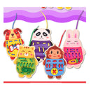 Cartoon Wooden Animal Threading Lacing Changing Clothes Puzzles Set Kids/Baby Educational Toy Birthday Gift