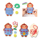 Cartoon Wooden Animal Threading Lacing Changing Clothes Puzzles Set Kids/Baby Educational Toy Birthday Gift