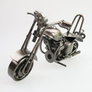 Retro Metal Art Craft Motorbike Riders Bolts Nuts Figurine Showcase Model Display Home/Bar Decor -MRB02 Gray