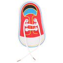 Wooden Montessori Toy, Red Shoe Lacing Game for Kids, Early Life Skill Learning Toy Gift