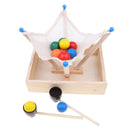 Wooden Ball Grip & Catch Game Toy for Toddlers, Kids Montessori Preschool Educational Toy
