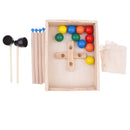 Wooden Ball Grip & Catch Game Toy for Toddlers, Kids Montessori Preschool Educational Toy