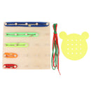 Kids Montessori Educational Toy, Wooden Lacing Board and Geoboard Toy for Preschool Playing and Learning