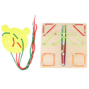 Kids Montessori Educational Toy, Wooden Lacing Board and Geoboard Toy for Preschool Playing and Learning