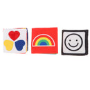 Set of 3 pieces Baby Soft Cloth Books, Early Visual Color Shapes Cognition Developmental for Toddler, Infants Right Brain Educational Toy