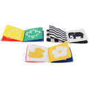 Set of 3 pieces Baby Soft Cloth Books, Early Visual Color Shapes Cognition Developmental for Toddler, Infants Right Brain Educational Toy