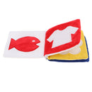 Set of 3 pieces Baby Soft Cloth Books, Early Visual Color Shapes Cognition Developmental for Toddler, Infants Right Brain Educational Toy