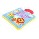 3D Cloth Books Baby Montessori Learn to Dress Early Basic Life Skills Toy - Teaching Clocks & Color Shapes & Zip, Snap, Button, Buckle, Lace & Tie Puzzle