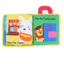 3D Cloth Books Baby Montessori Learn to Dress Early Basic Life Skills Toy - Teaching Clocks & Color Shapes & Zip, Snap, Button, Buckle, Lace & Tie Puzzle