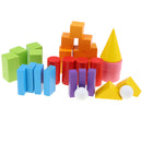 32-piece Wooden Geometric Solids Math Learning Toys School Teaching Tool