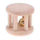 5 Pieces Baby Natural Wooden Montessori Rattle Drum & Teethers Ring Teething Chewable Sound Toy Infant Teether Developmental Gift