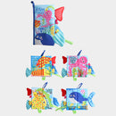 Baby Developmental Animal Tail Soft Cloth Book Children Infant Cognitive Educational Toy - Fish Tail