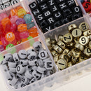 1100pcs Colorful Acrylic Letters Numbers Beads For Jewelry Making Kids Craft