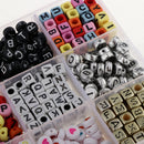 1100pcs Colorful Acrylic Letters Numbers Beads For Jewelry Making Kids Craft