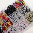 1100pcs Colorful Acrylic Letters Numbers Beads For Jewelry Making Kids Craft