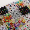 1650-Piece 24 Styles Acrylic Number Alphabet Letter Beads for Jewelry Making