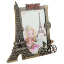 Metal Art Photo Frame Box, Picture Frames with Velvet Back , Eiffel Tower Retro Frames for Table Top Display 3 x 5 '' Photos Decor