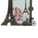 Metal Art Photo Frame Box, Picture Frames with Velvet Back , Eiffel Tower Retro Frames for Table Top Display 3 x 5 '' Photos Decor