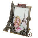Metal Art Photo Frame Box, Picture Frames with Velvet Back , Eiffel Tower Retro Frames for Table Top Display 3 x 5 '' Photos Decor