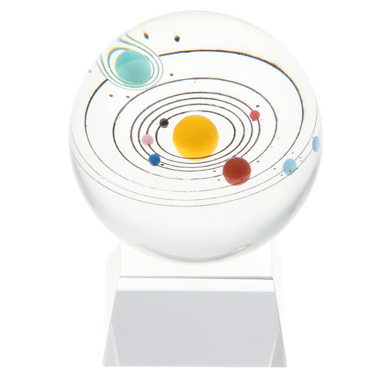 80mm Solar System Crystal Ball Photography Photo Props Home Office Decor