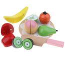 8 Pieces of Cutting Toys Food Fruits Playset, Kids Pretend Play and Educational Learning Toy