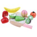 8 Pieces of Cutting Toys Food Fruits Playset, Kids Pretend Play and Educational Learning Toy