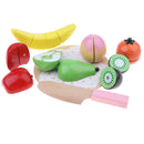 8 Pieces of Cutting Toys Food Fruits Playset, Kids Pretend Play and Educational Learning Toy