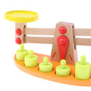 Wooden Balance Scale Weights Preschool Learning Toy Gift for Kids Children